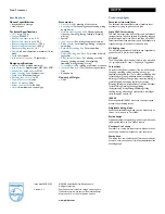 Предварительный просмотр 2 страницы Philips HR7775 Specification Sheet