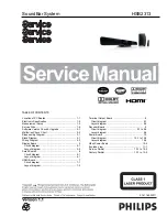 Предварительный просмотр 1 страницы Philips HSB2313 Service Manual