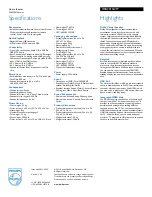 Preview for 2 page of Philips HSB2313 Specifications