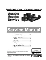 Предварительный просмотр 1 страницы Philips HTB3560/12 Service Manual