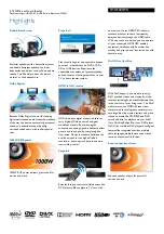 Предварительный просмотр 2 страницы Philips HTD5580 Brochure & Specs