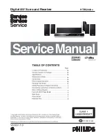 Предварительный просмотр 1 страницы Philips HTR5204/12 Service Manual