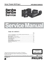 Предварительный просмотр 1 страницы Philips HTS3563 Service Manual