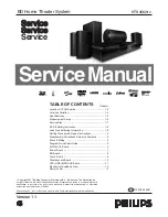 Предварительный просмотр 1 страницы Philips HTS4562/12 Service Manual