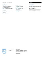 Предварительный просмотр 2 страницы Philips HX4101 Specification Sheet