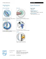 Предварительный просмотр 2 страницы Philips HX7990/02 Specification Sheet