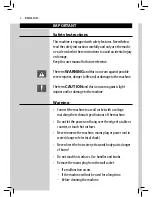 Preview for 4 page of Philips Intelia Evo Bella HD8770 User Manual