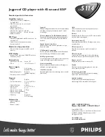 Preview for 2 page of Philips Jogproof AX5114 Specifications