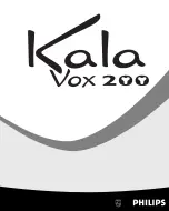 Philips KALA Vox 200 Owner'S Manual preview