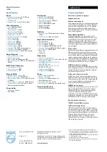 Preview for 2 page of Philips Key019 Specification Sheet