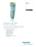 Philips Ladyshave softselect HP6322/03 Specifications preview