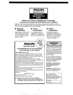 Preview for 2 page of Philips LC 3000 Owner'S Manual