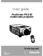 Philips LC1041 - ProScreen PXG10 XGA LCD Projector User Manual preview