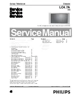 Preview for 1 page of Philips LC4.7A AA Service Manual