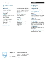 Preview for 2 page of Philips LFH2370 Specifications