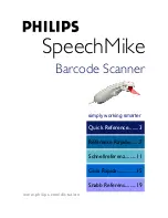 Preview for 1 page of Philips LFH5284 - SpeechMike Pro Barcode 5284 Quick Reference Manual