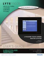 Philips LIGHTOLIER CONTROLS LYTESCENE ILSCLTSII User Manual preview