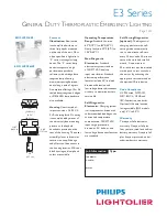 Philips Lightolier E3 Series Specification preview