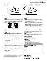 Preview for 1 page of Philips Lightolier EG1-4 Manual