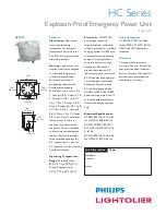 Preview for 1 page of Philips Lightolier HC Series Specifications