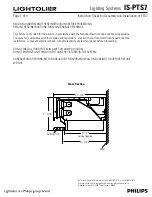 Предварительный просмотр 1 страницы Philips Lightolier IS-PTS7 Instruction Sheet