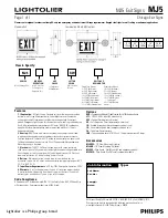 Philips Lightolier MJ5 Manual preview