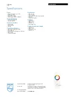 Preview for 2 page of Philips LivingColors 69143/60/PU Specification Sheet