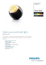 Philips LivingColors LCS3002 Specification Sheet preview