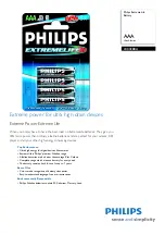 Philips LR03EB8A Specification Sheet preview