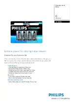 Philips LR14EB4A Specification Sheet preview