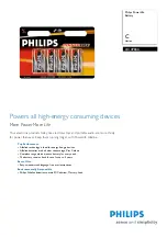 Philips LR14PB4C Specification Sheet preview