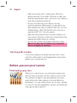 Preview for 14 page of Philips LUMEA SC198X Manual