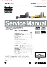 Preview for 1 page of Philips LX-3000D/21L Service Manual