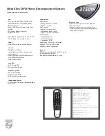 Предварительный просмотр 2 страницы Philips LX3750W - LX Home Theater System Specifications