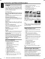 Предварительный просмотр 6 страницы Philips LX3750W - LX Home Theater System User Manual