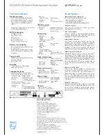 Предварительный просмотр 2 страницы Philips LX3950W Technical Specifications