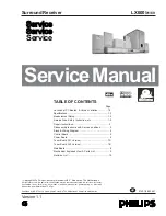 Предварительный просмотр 1 страницы Philips LX600 Service Manual