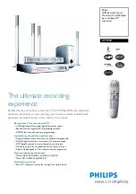 Preview for 1 page of Philips LX7500R Specifications