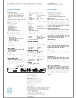 Preview for 2 page of Philips LX8300SA Specifications