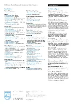 Preview for 2 page of Philips LX8320SA Specifications