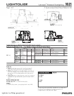 Preview for 1 page of Philips Lytecaster 1021 Specification