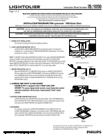 Preview for 1 page of Philips Lytecaster 1050 Series Installation