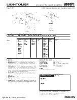 Philips Lytecaster 2000P1 Specification preview