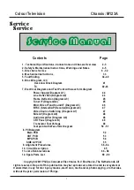 Preview for 1 page of Philips M123A Service Manual