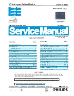 Предварительный просмотр 1 страницы Philips M32 107T4 GS 3 Service Manual