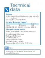 Preview for 7 page of Philips M350 Short User Manual