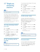 Предварительный просмотр 36 страницы Philips M888 Extended User Documentation