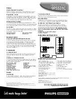 Предварительный просмотр 2 страницы Philips Magnavox 9P5531C Specification Sheet