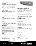 Preview for 2 page of Philips Magnavox CCA132AT Specifications