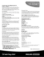 Предварительный просмотр 2 страницы Philips Magnavox CCZ254AT Specification Sheet